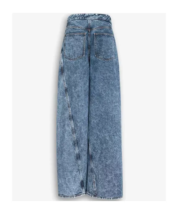 Wide Leg Wrap Jeans