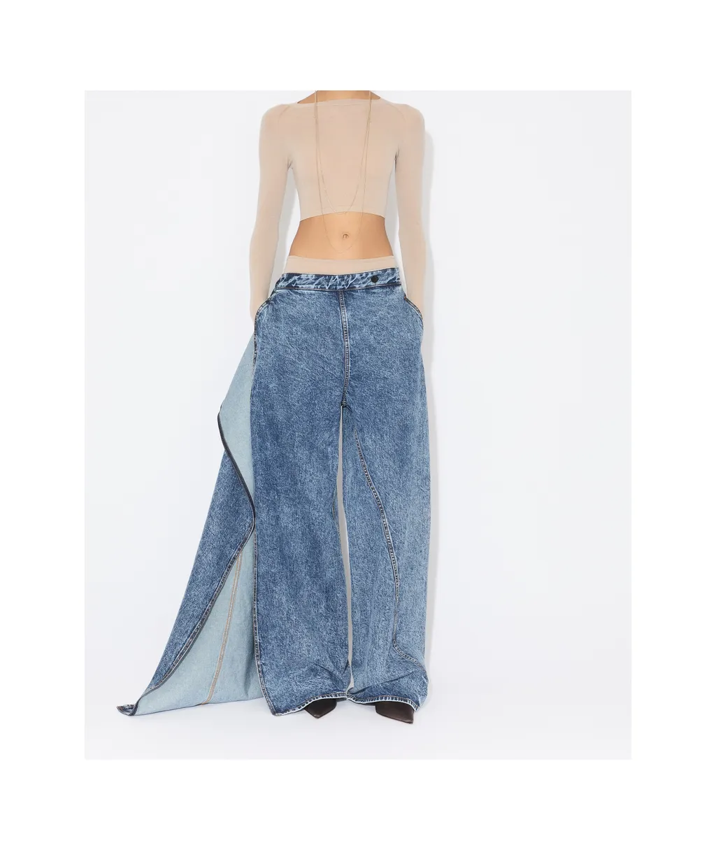 Wide Leg Wrap Jeans