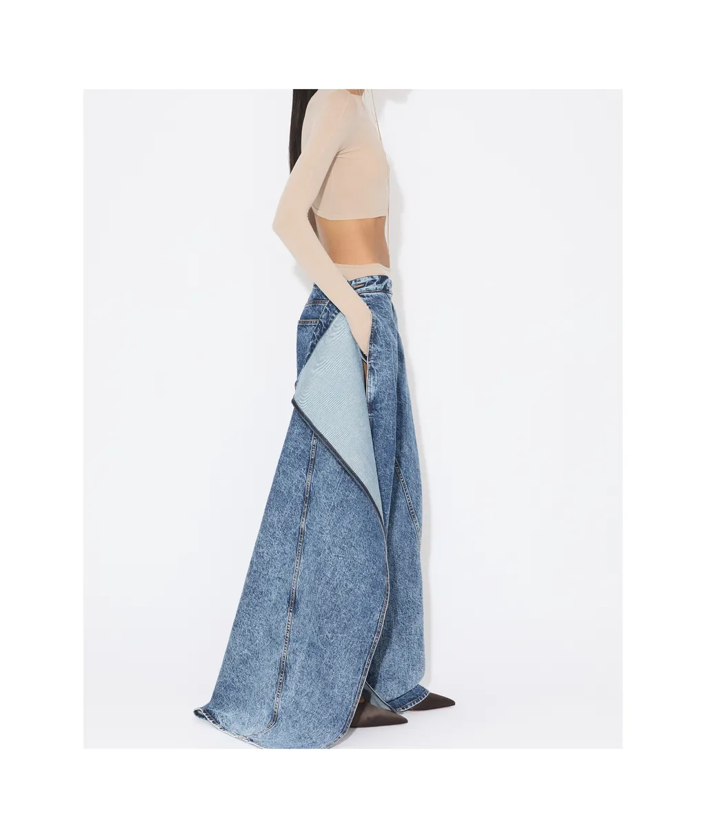 Wide Leg Wrap Jeans