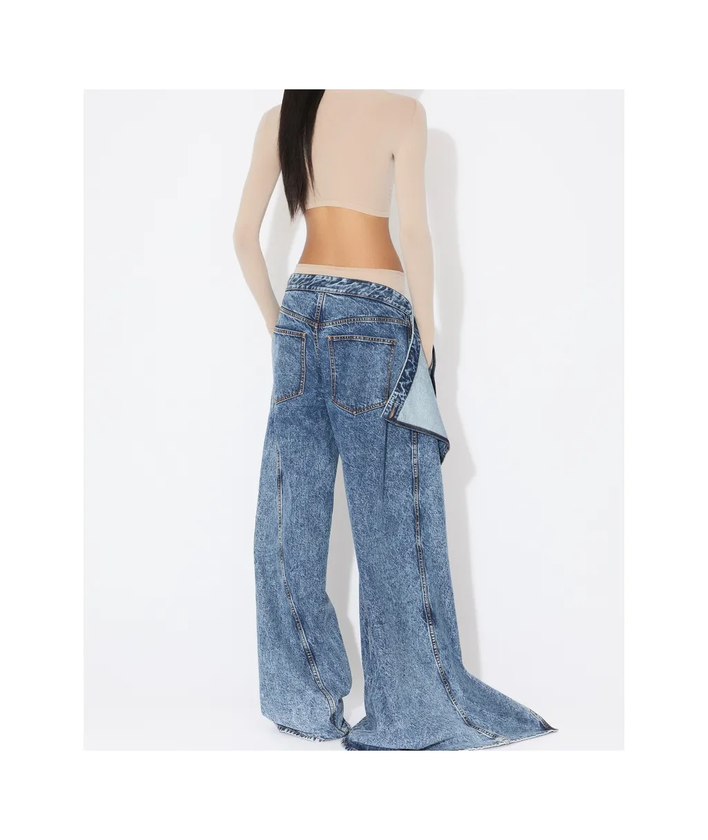Wide Leg Wrap Jeans
