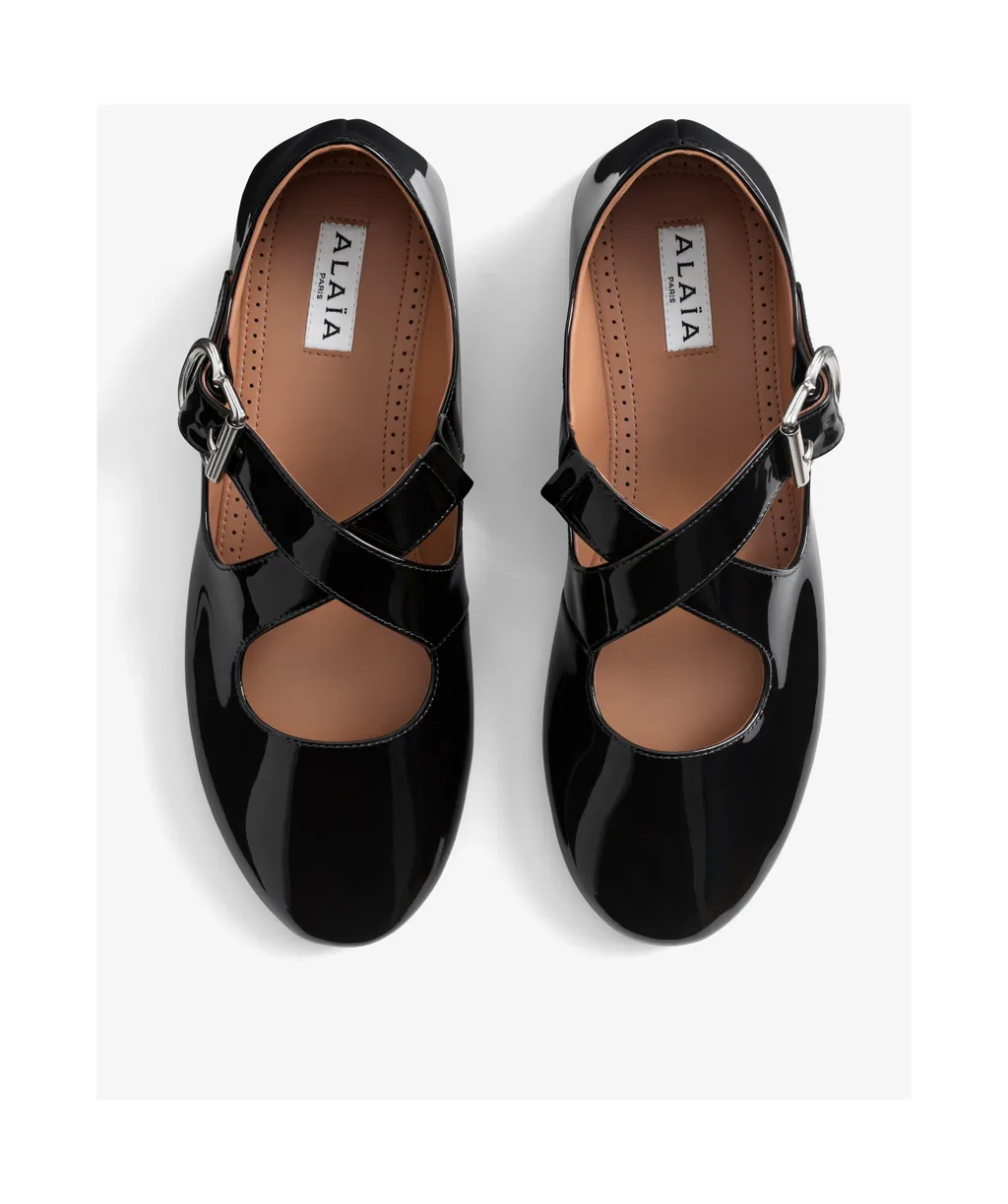 Buckle-Strap Ballet Flats
