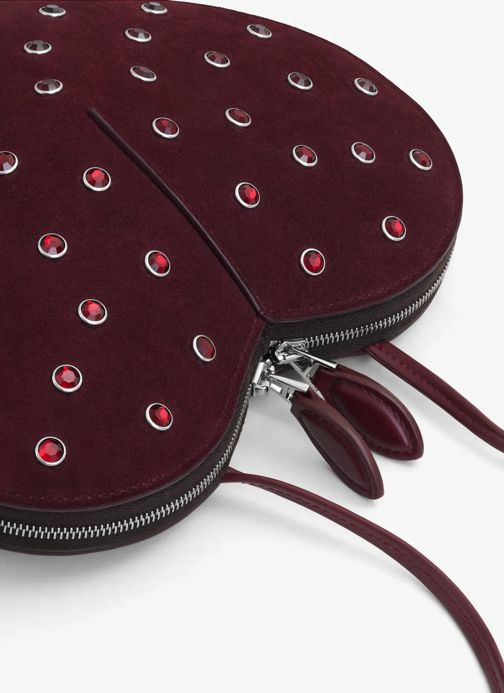 Rhinestone Heart-Shaped Shoulder Bag