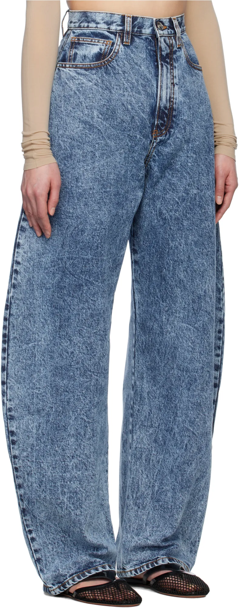 Snow Denim Round Jeans