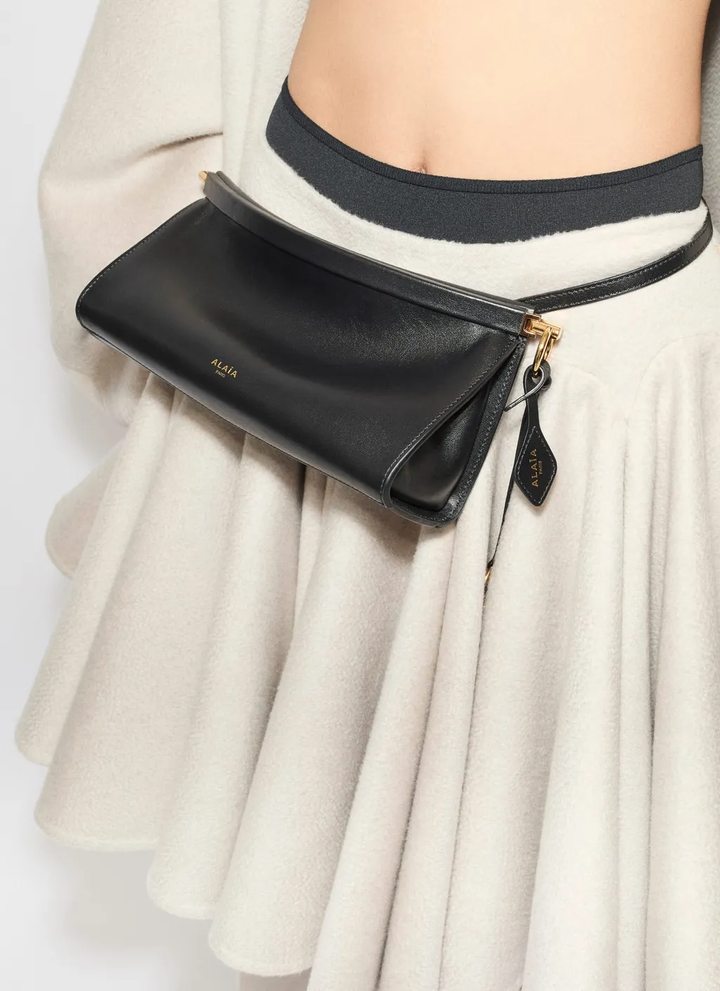 Logo Stamp Small East West Shoulder Bag