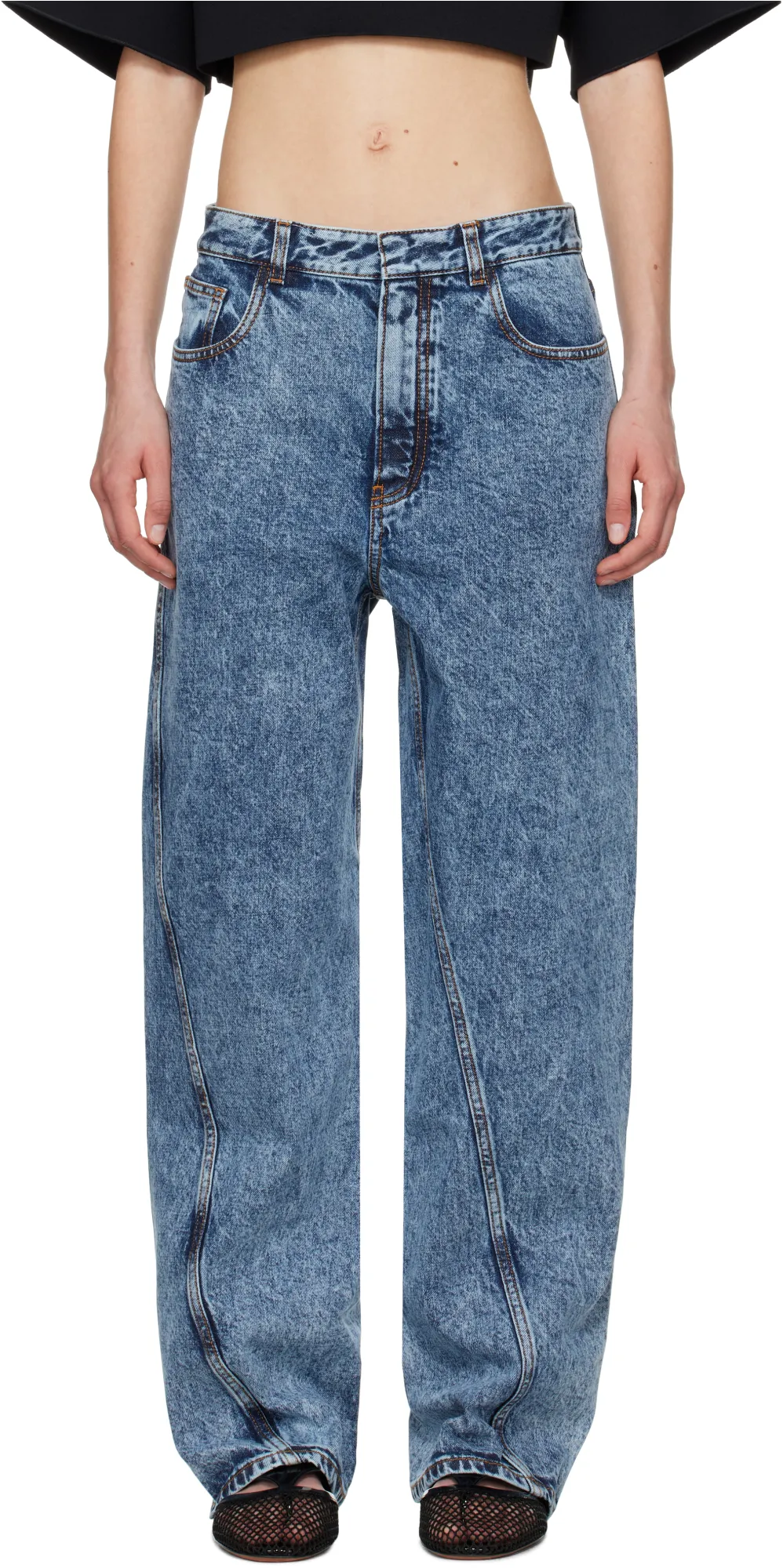 Twisted Straight Cut Jeans