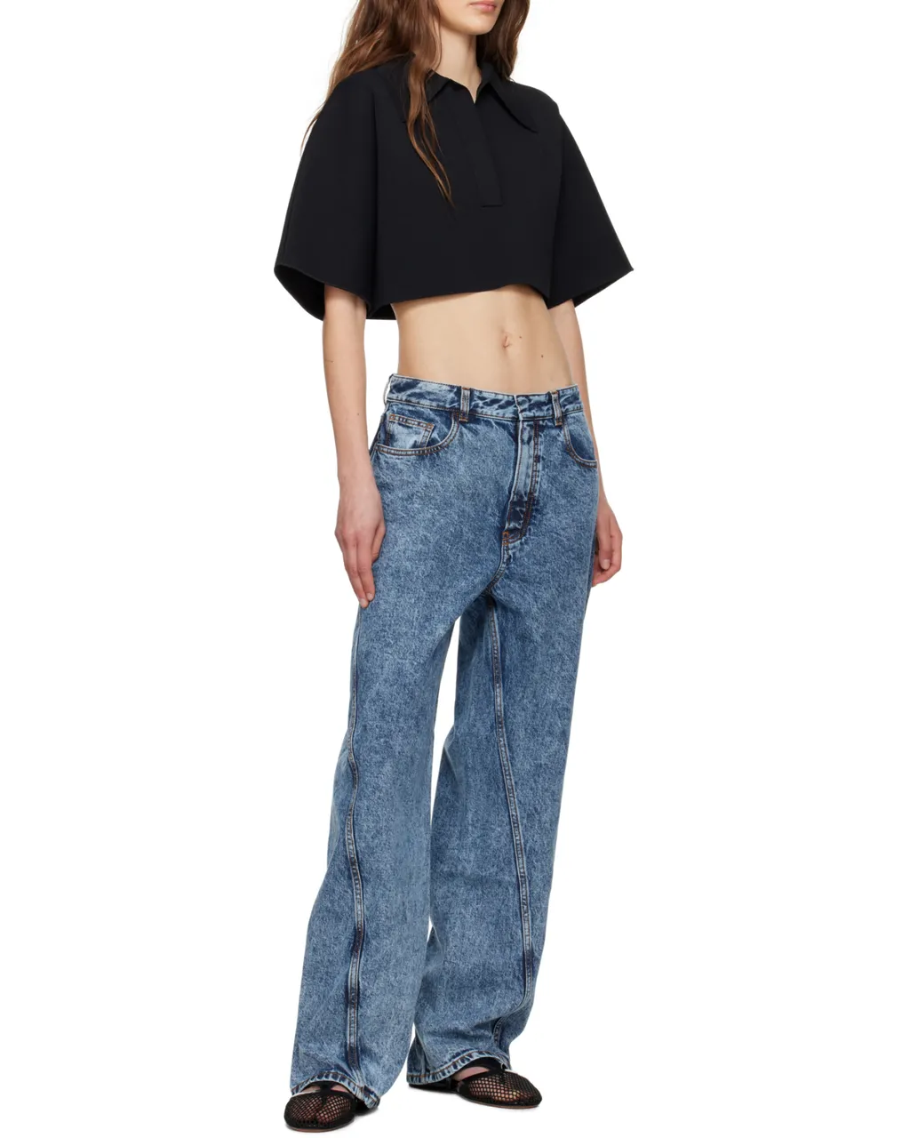 Twisted Straight Cut Jeans