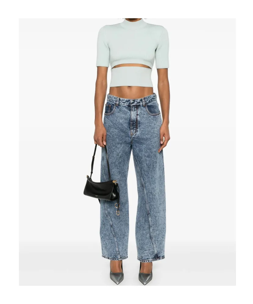 Twisted Straight Cut Jeans