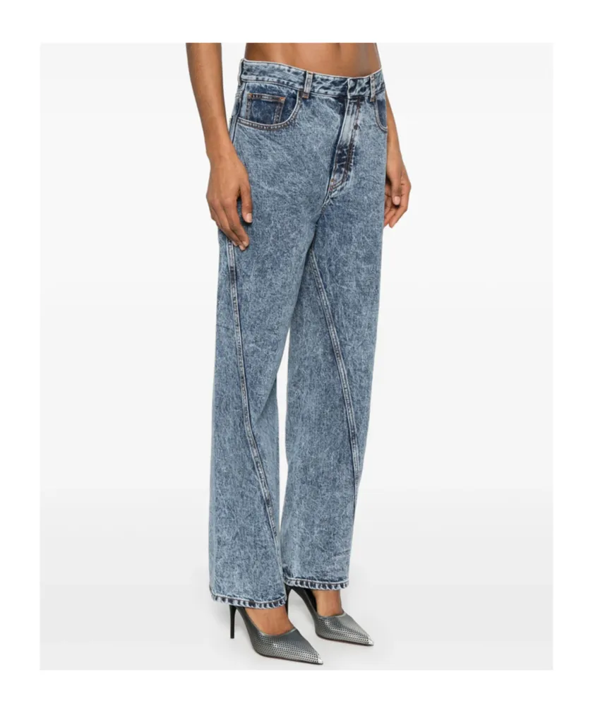 Twisted Straight Cut Jeans