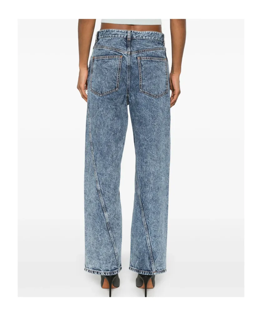 Twisted Straight Cut Jeans