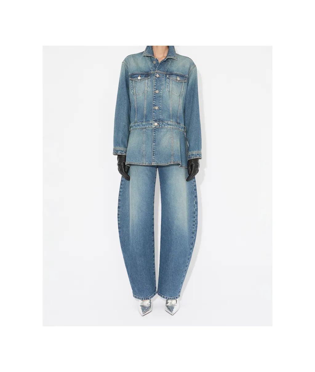 Denim Peplum Jacket