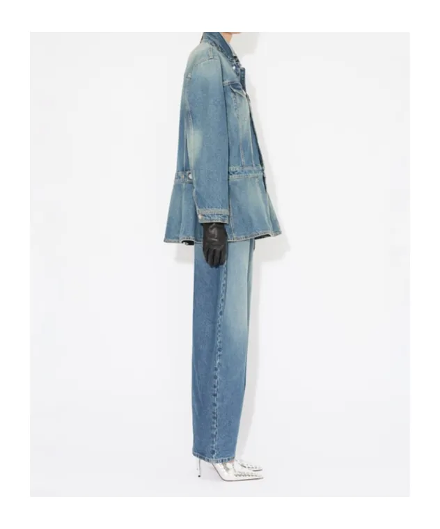 Denim Peplum Jacket