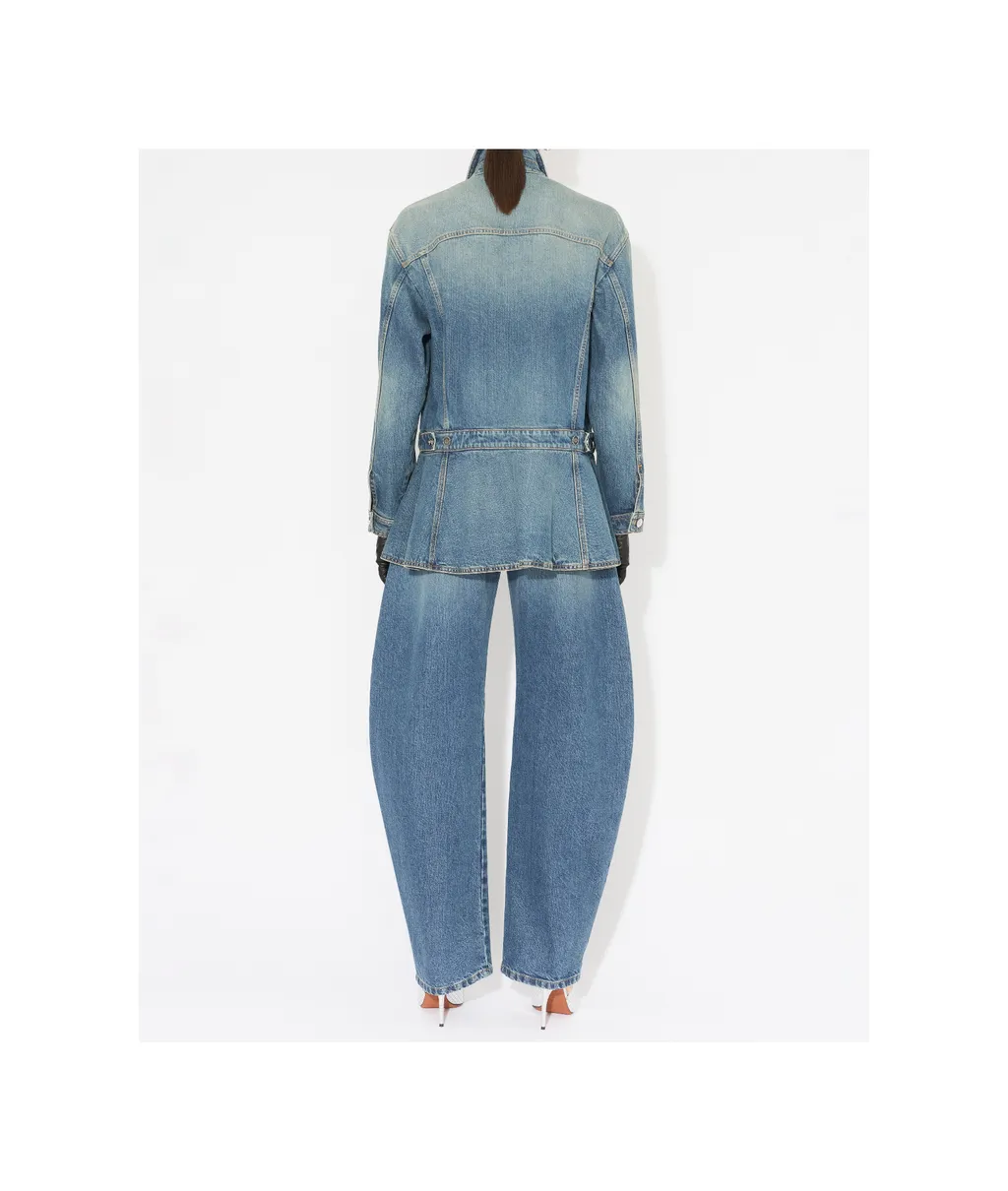 Denim Peplum Jacket
