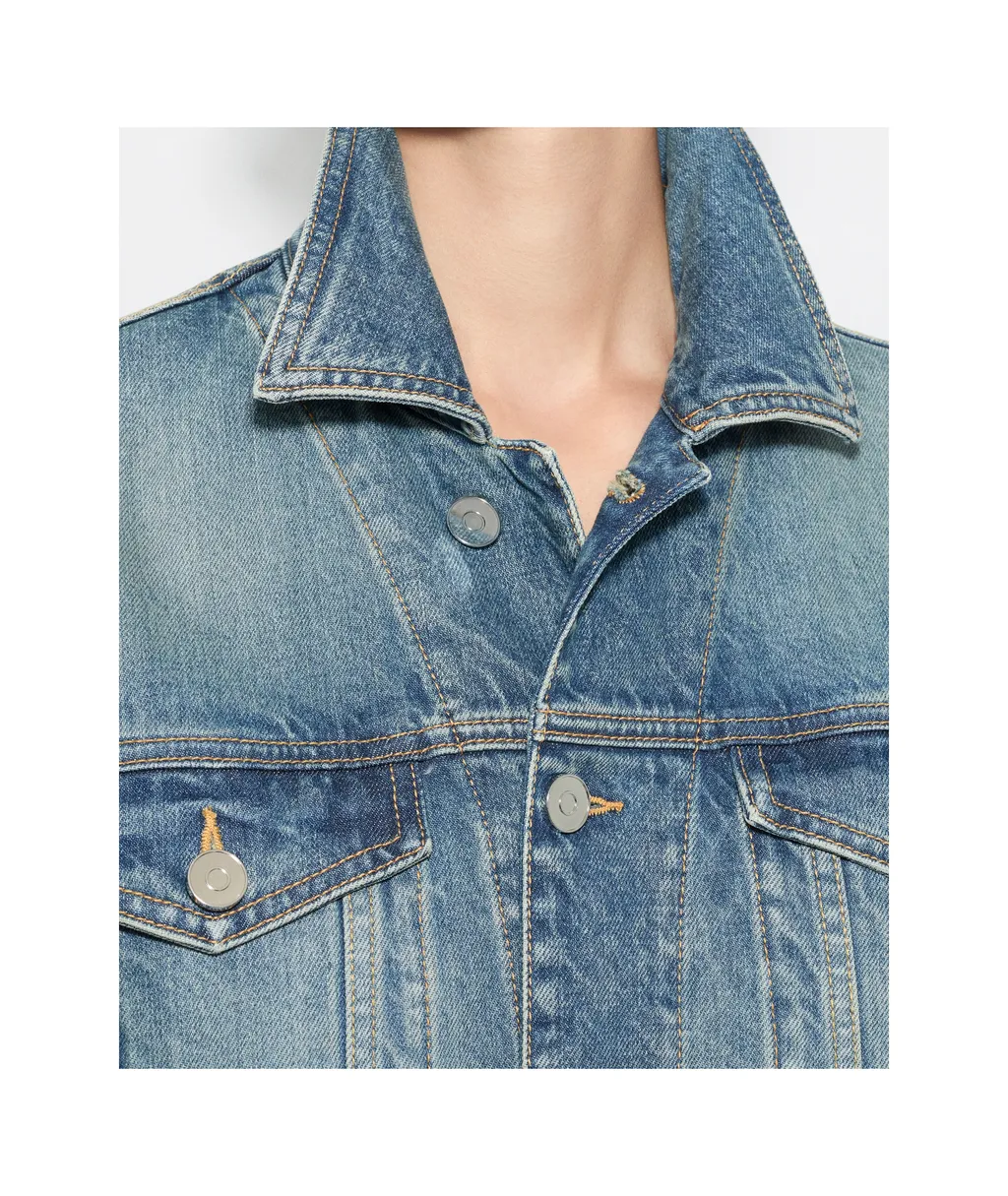 Denim Peplum Jacket