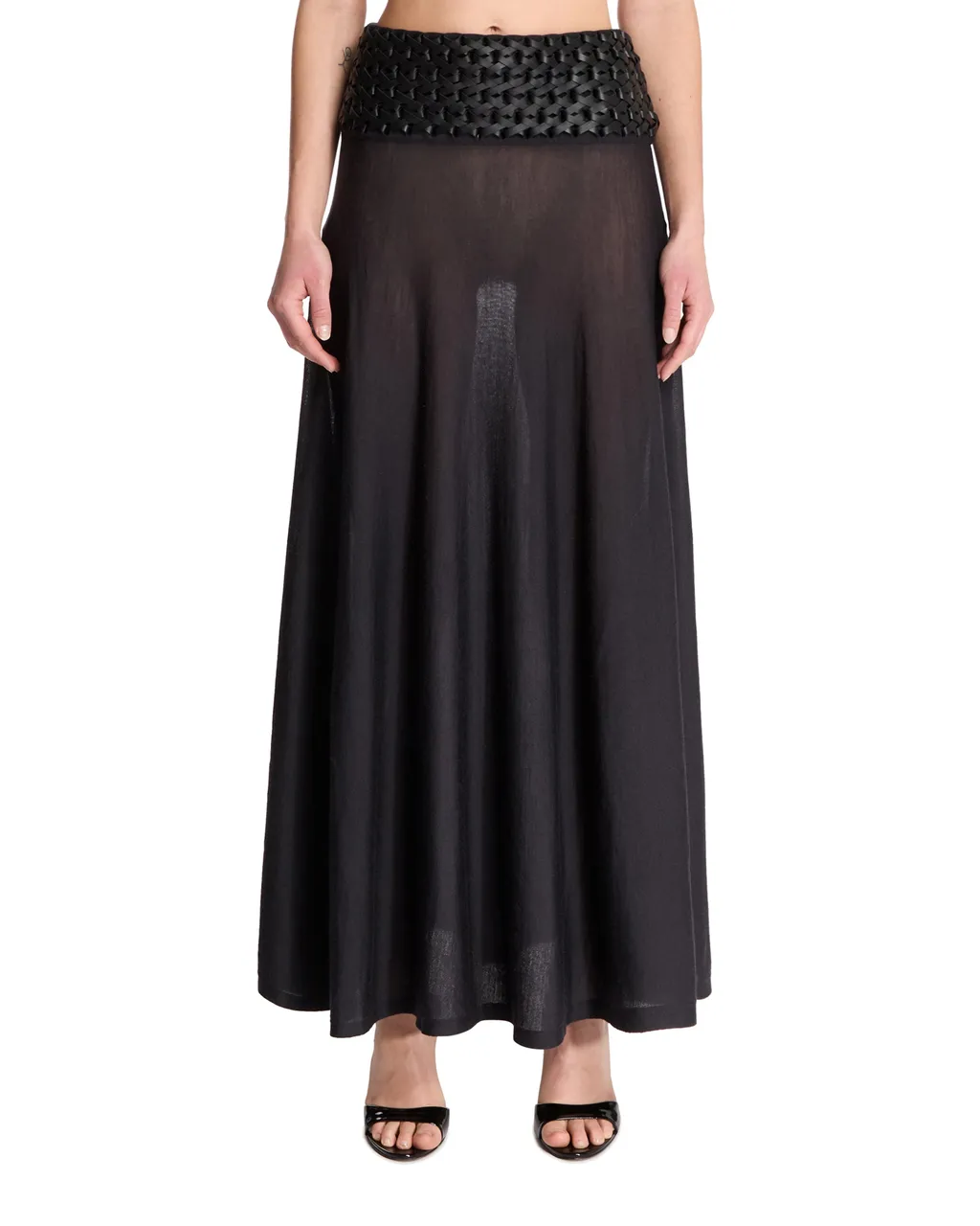 Long Thin Knitted Skirt