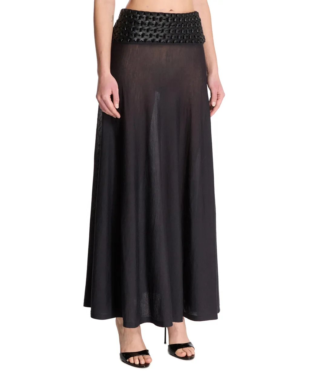 Long Thin Knitted Skirt
