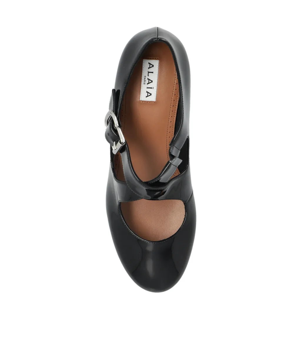 110Mm Wedge Leather Pumps