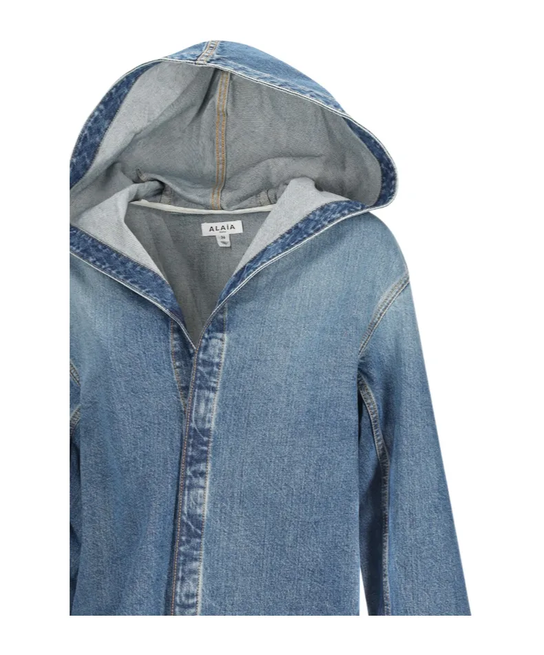 Hooded Denim Coat