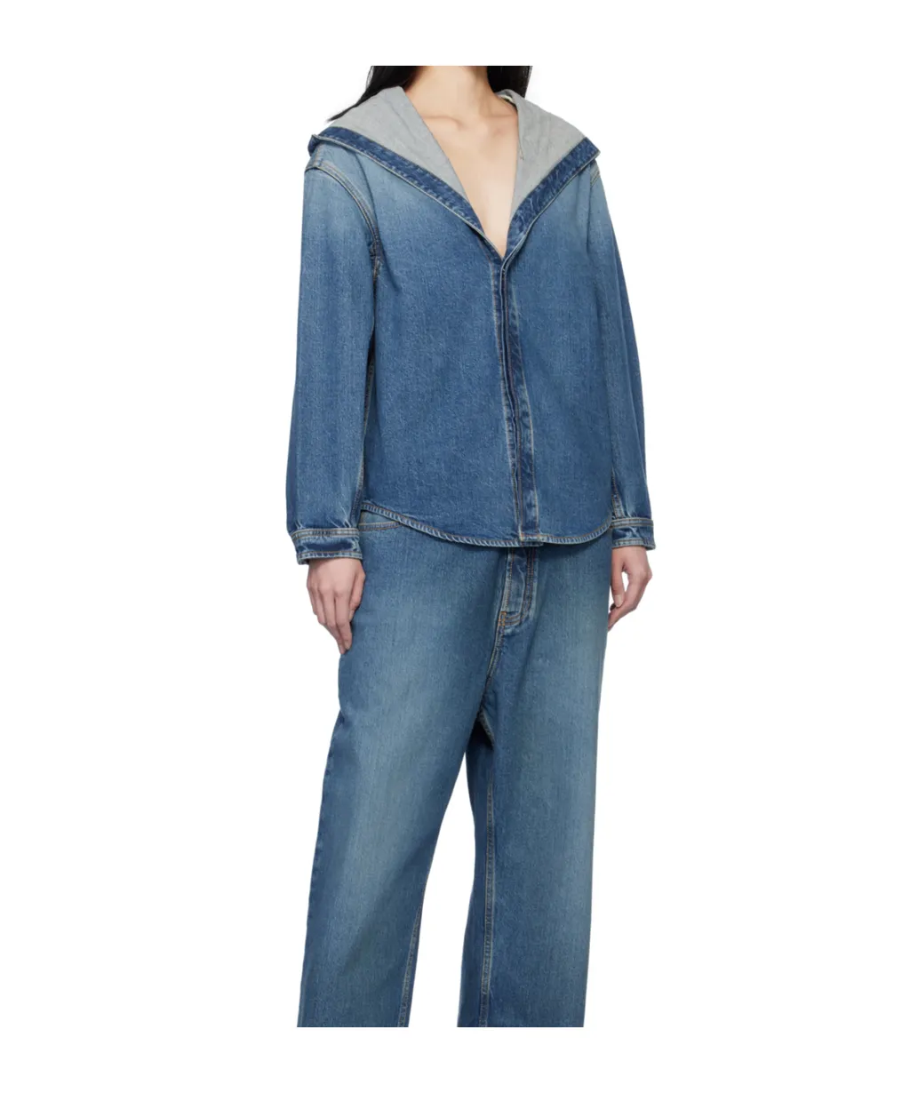 Hooded Denim Coat
