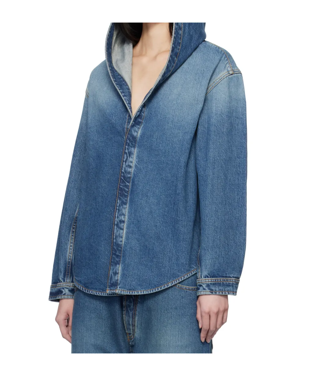 Hooded Denim Coat