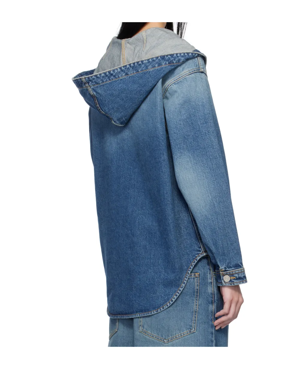 Hooded Denim Coat