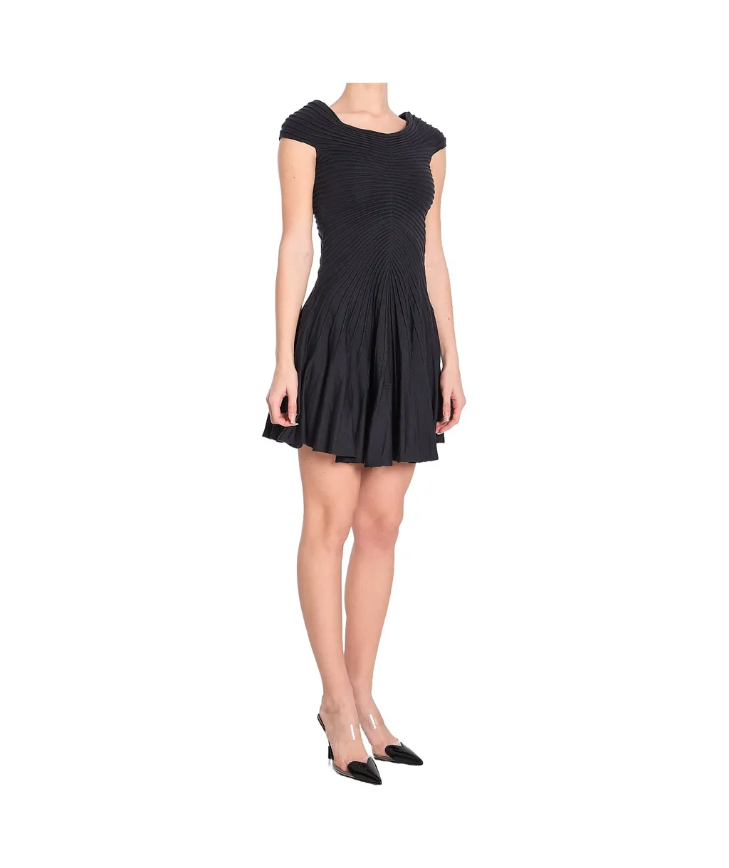 V-Neck Knitted Dress