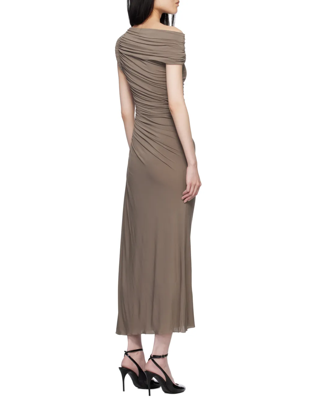 Draped Asymmetrical Cut Dress