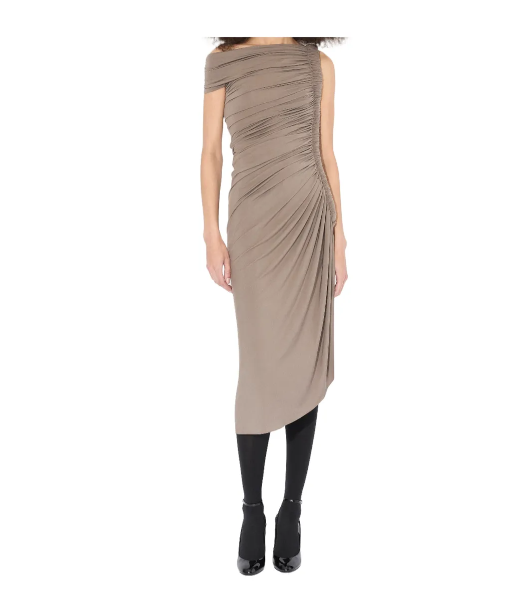 Draped Asymmetrical Cut Dress