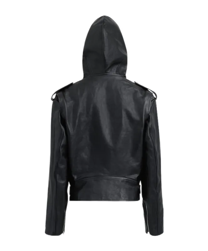 Hooded Biker Jacket