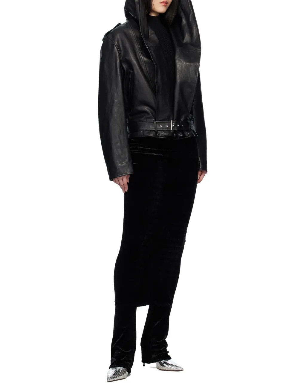 Hooded Biker Jacket