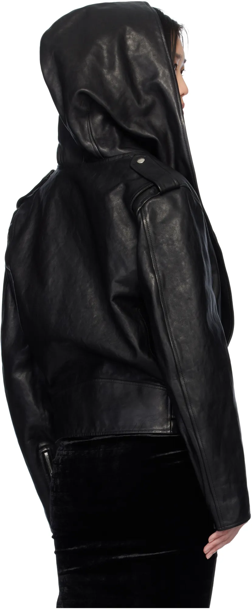Hooded Biker Jacket