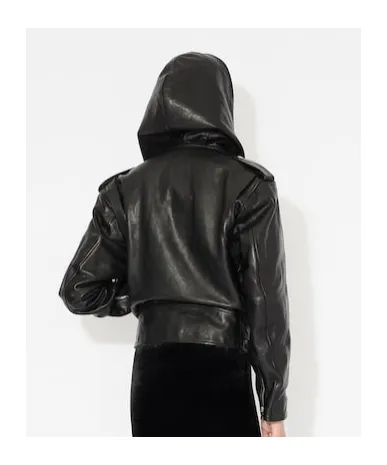 Hooded Biker Jacket