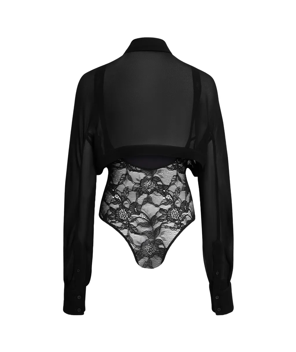 Georgette Shirt Bodysuit