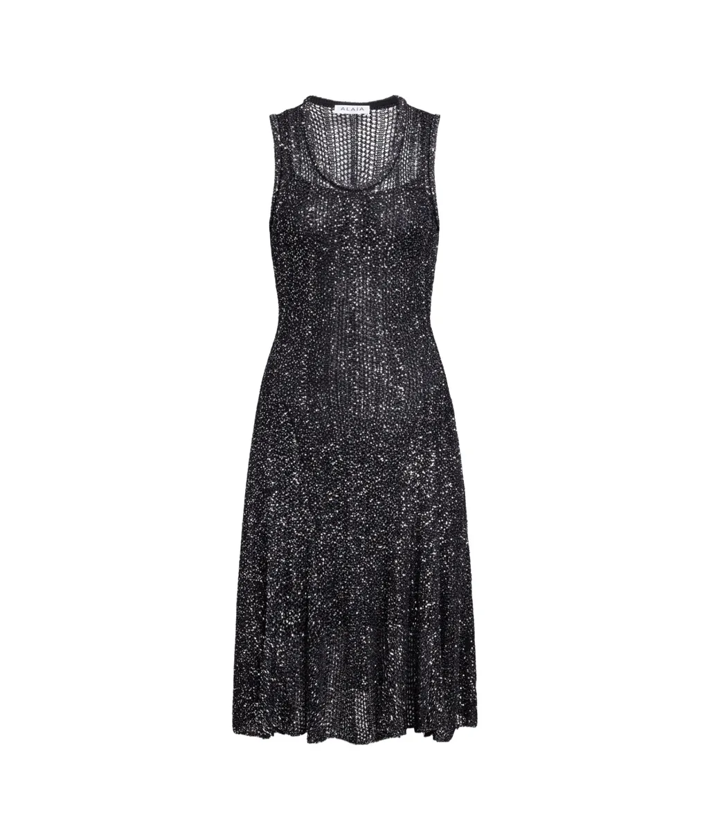Sequin Knit Skater Dress