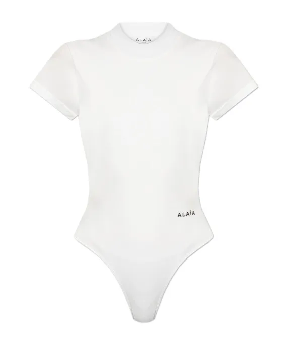 Logo-Embroidered Bodysuit