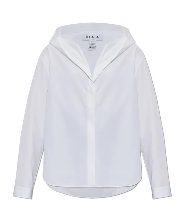 Straight Cut Hooded Shirt