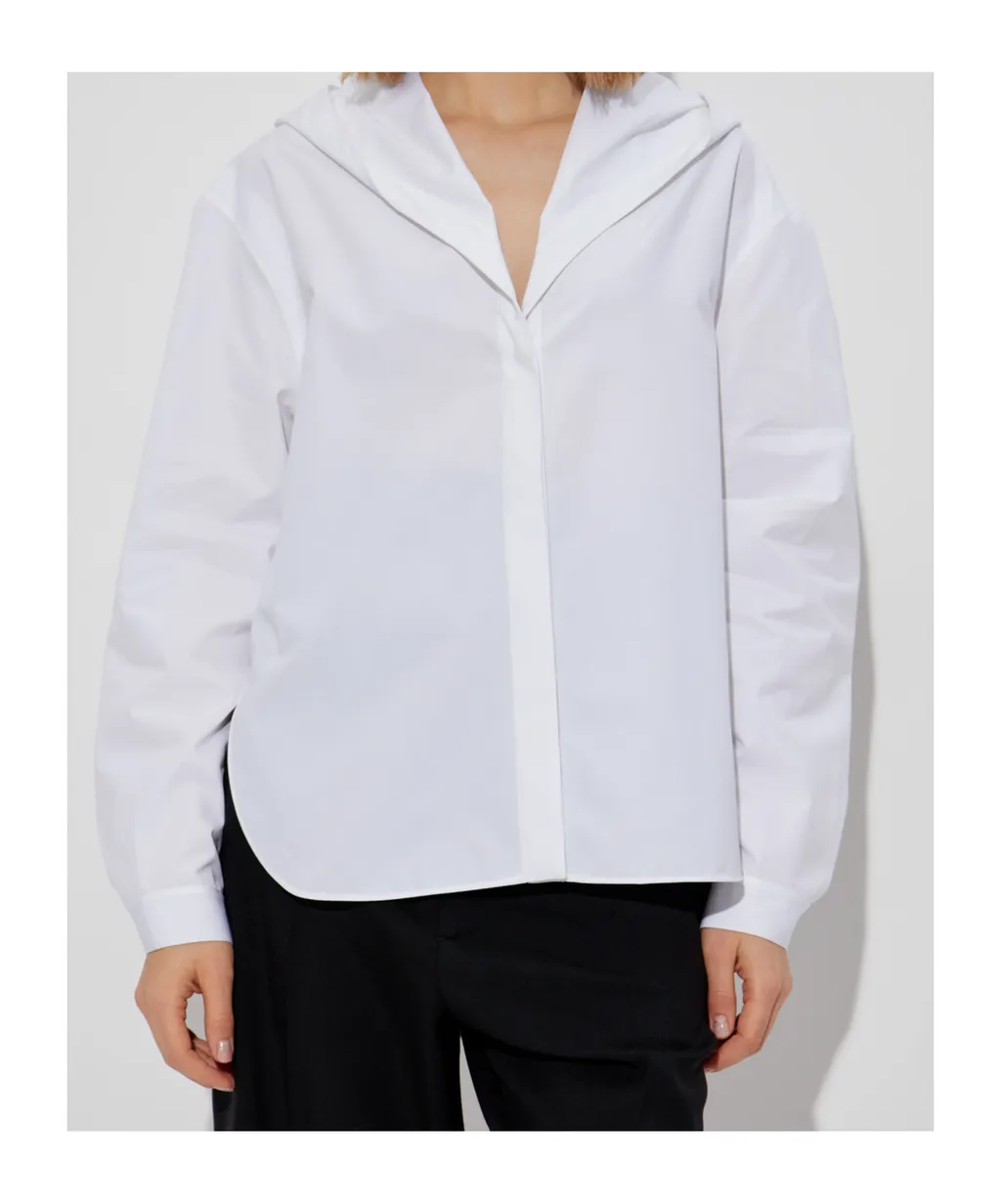 Straight Cut Hooded Shirt
