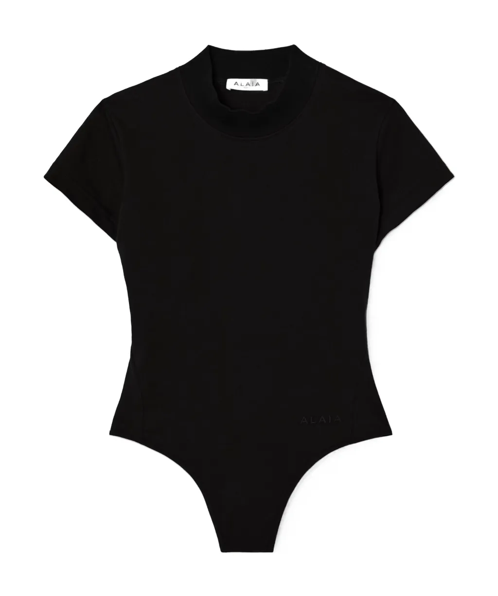Logo Embroidered Jersey Bodysuit