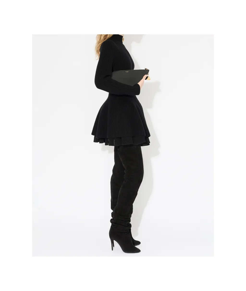 Crinoline Knitted Mini Skirt