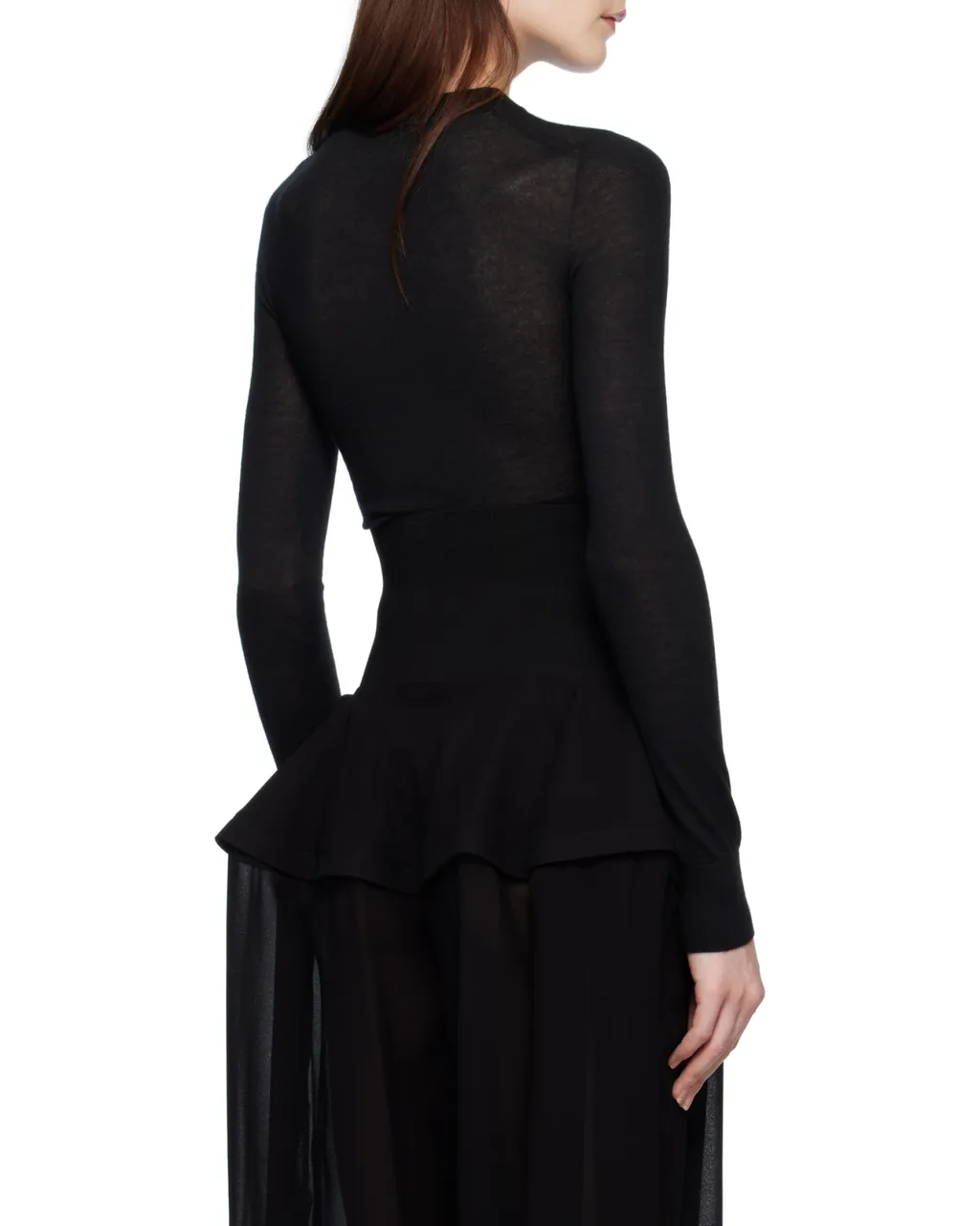 Round-Collar And Long-Sleeved Jumpsuit