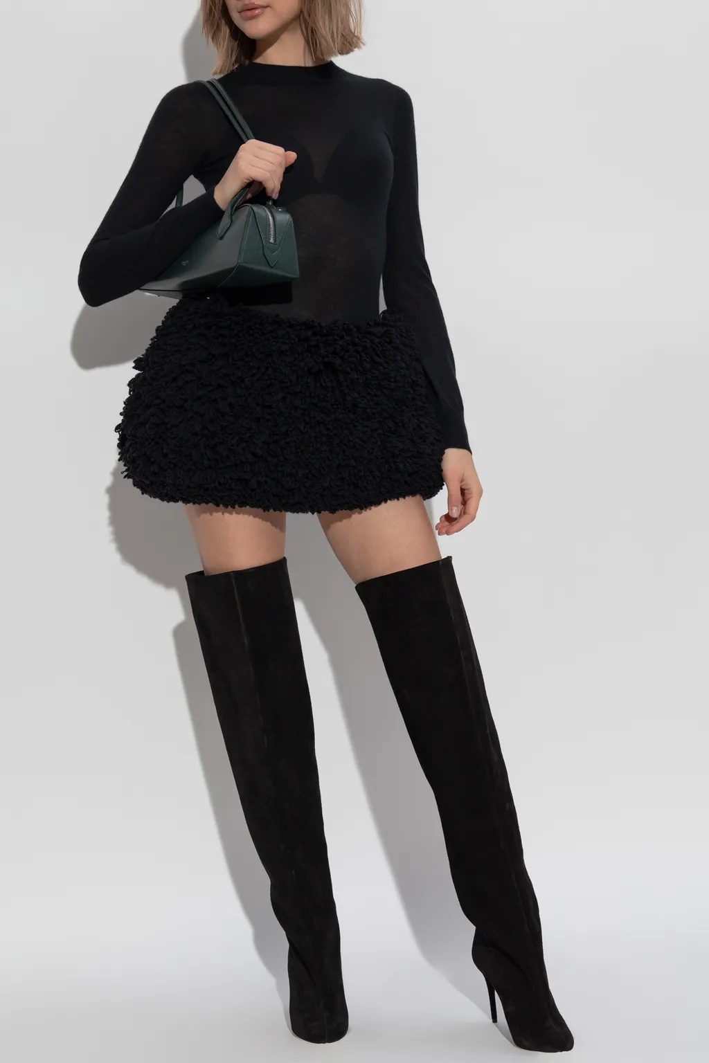 Round-Collar And Long-Sleeved Jumpsuit