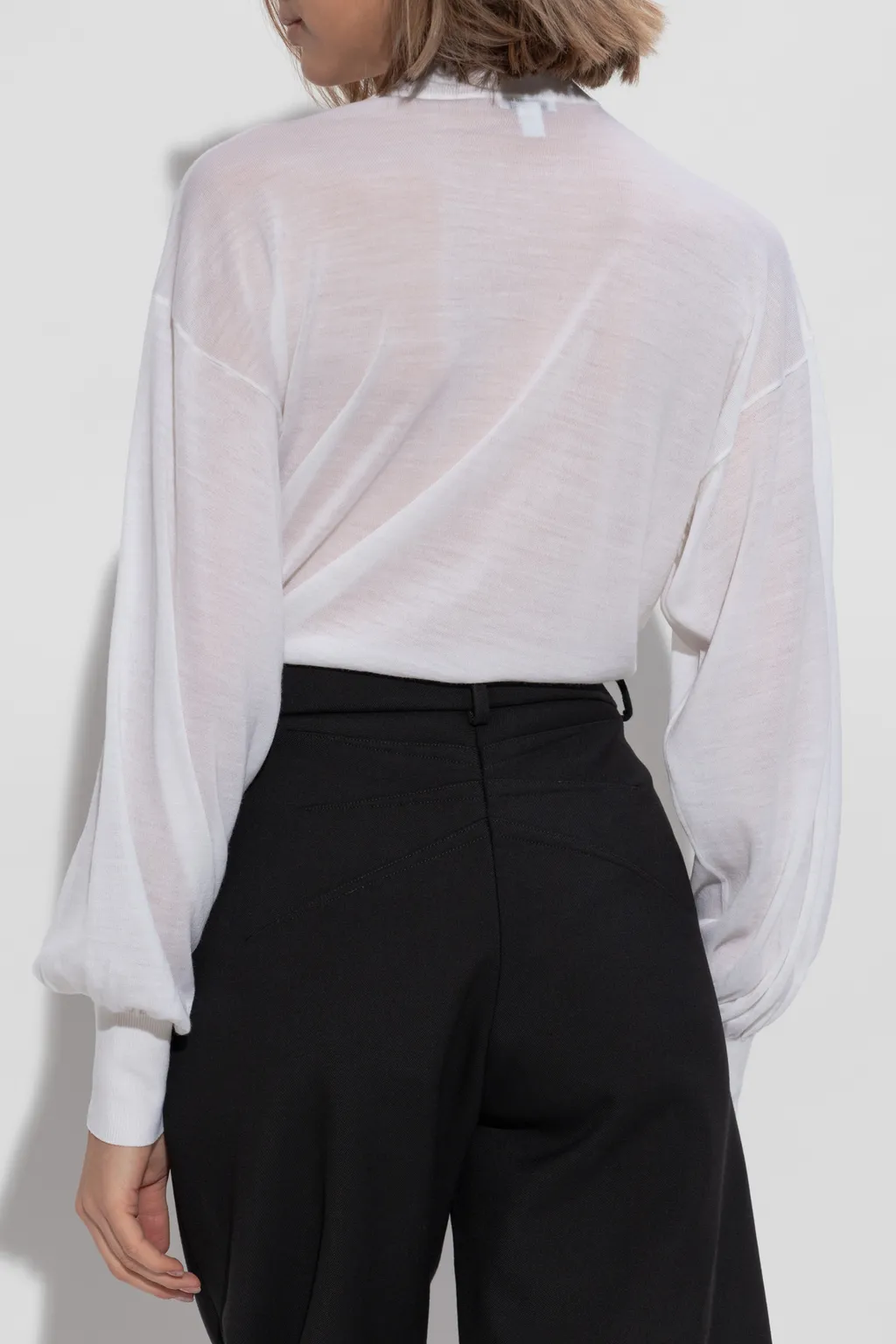 High-Collar Long-Sleeved Jumpsuit