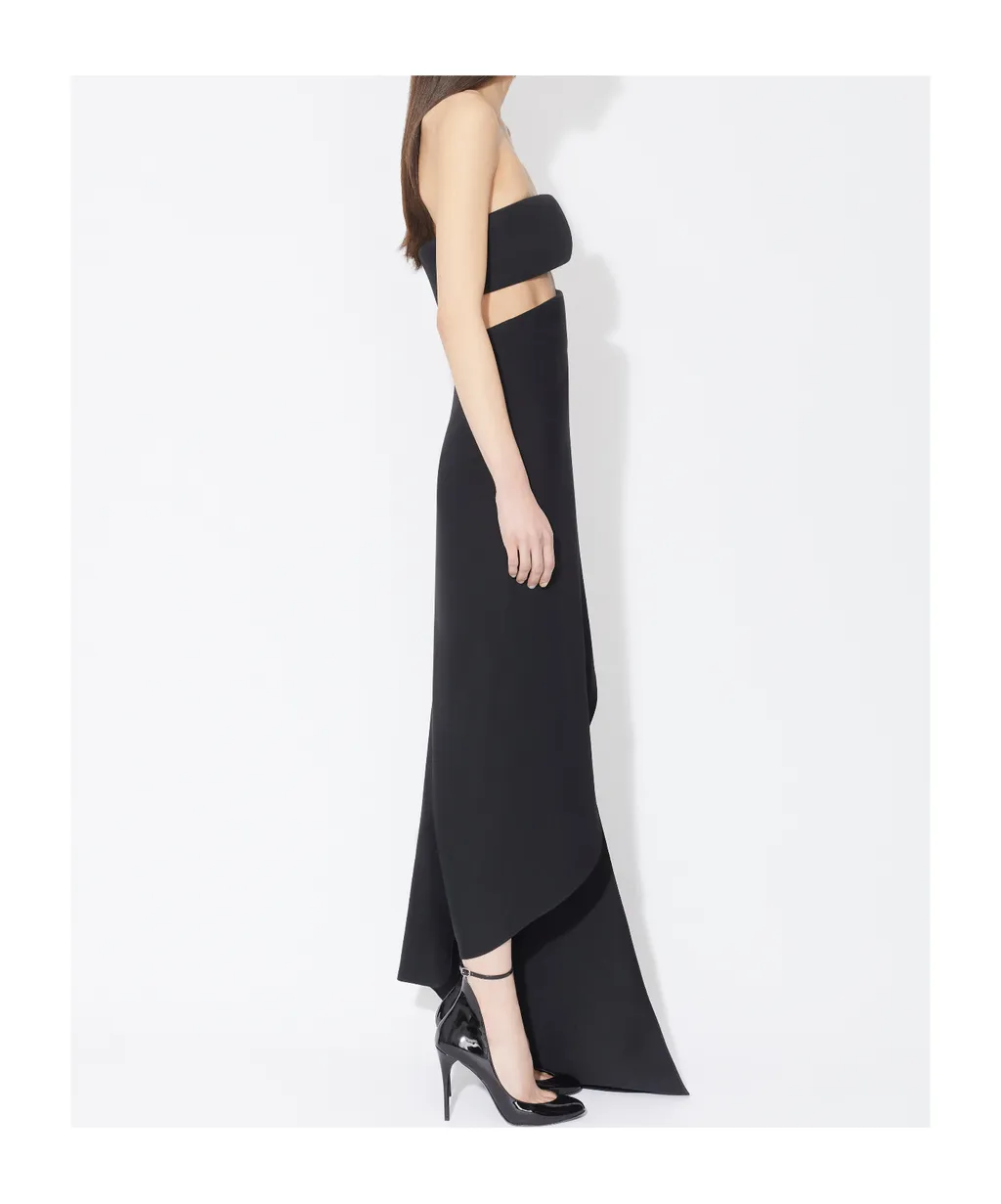 Strapless Fluid Spiral Dress