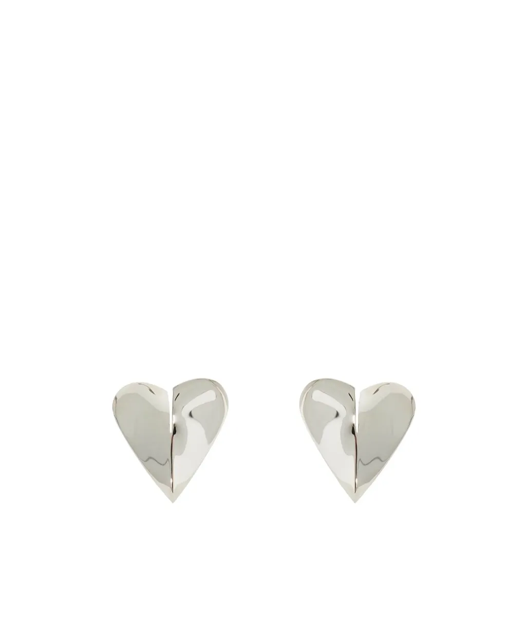 Le Coeur Heart-Shaped Polished Earrings