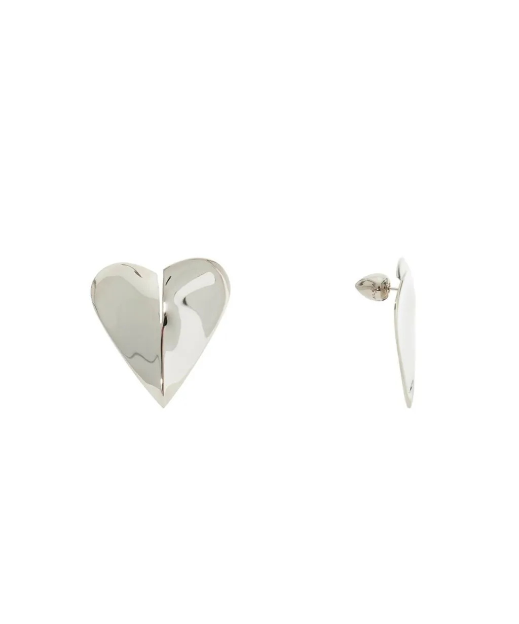 Le Coeur Heart-Shaped Polished Earrings