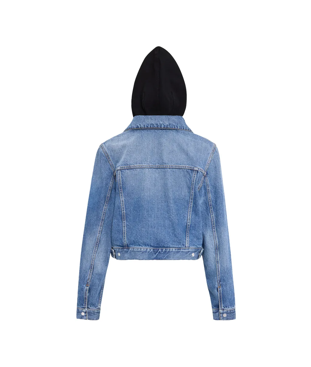 Buttoned Long-Sleeved Denim Jacket