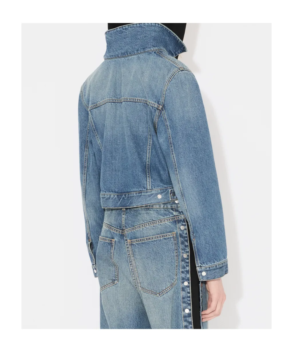 Buttoned Long-Sleeved Denim Jacket