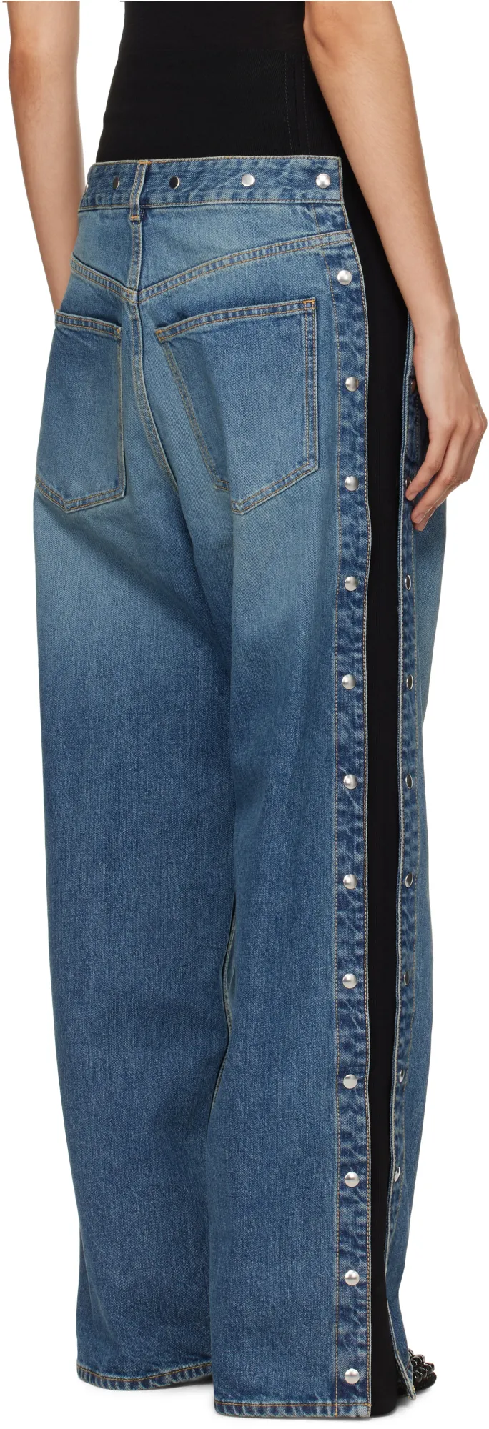 Layered Wide-Leg Jeans