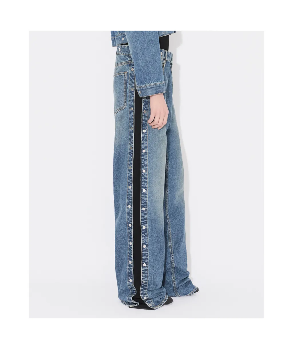 Layered Wide-Leg Jeans