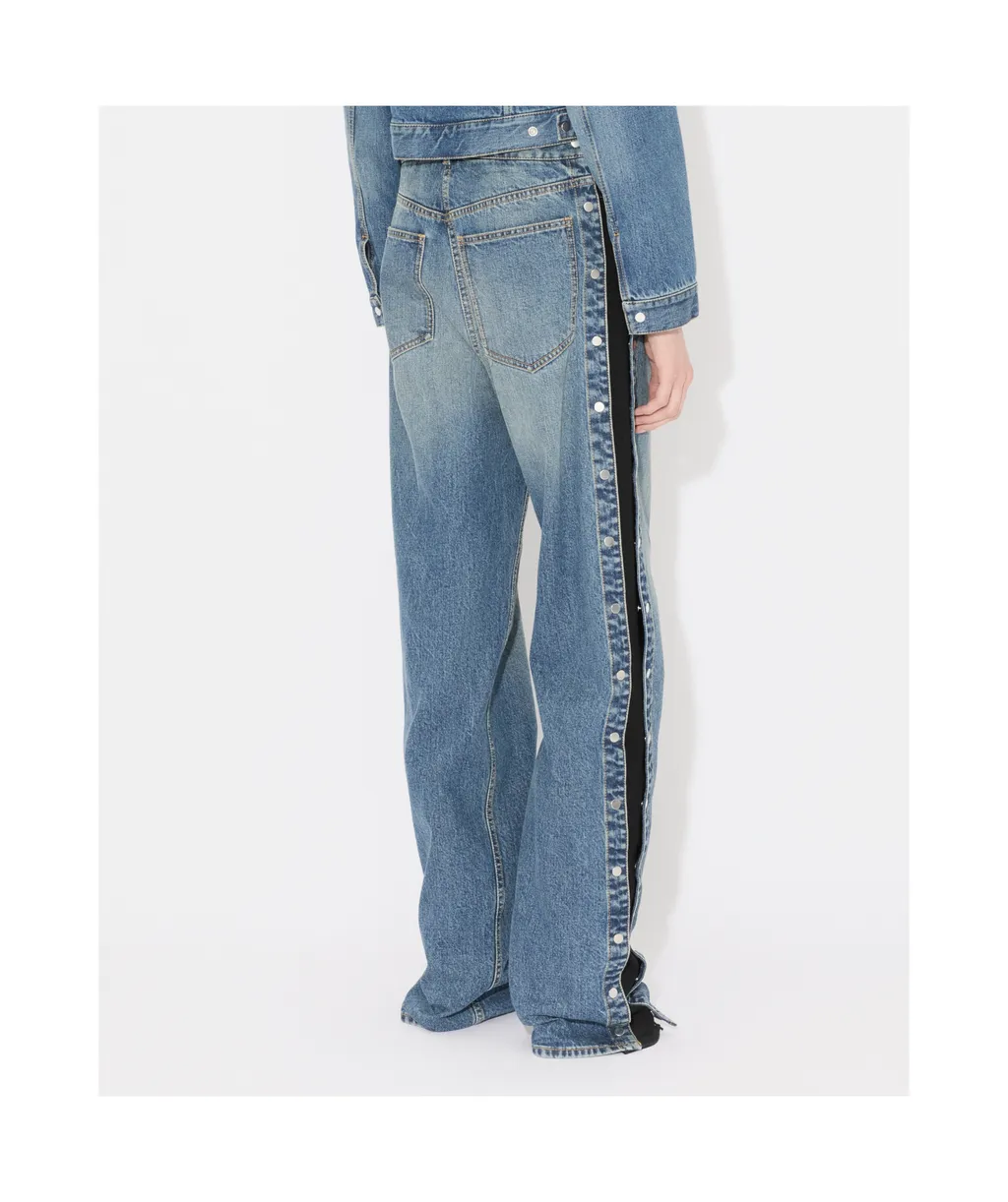 Layered Wide-Leg Jeans