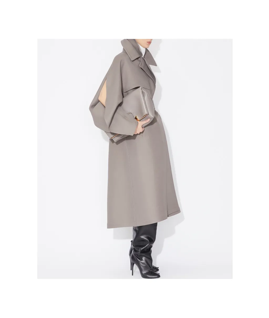Tie-Waisted Mid-Length Coat